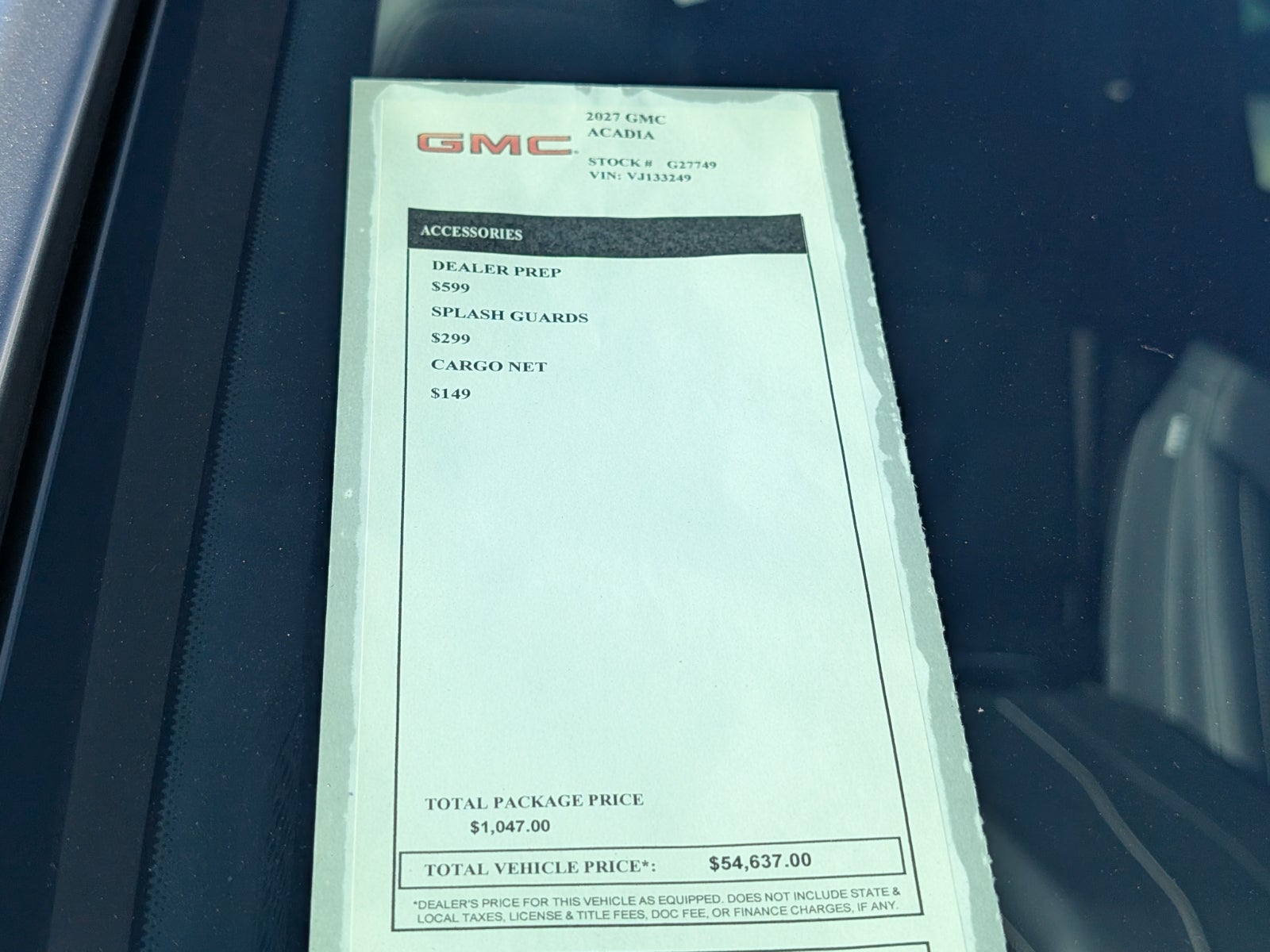 2027 GMC Acadia Elevation