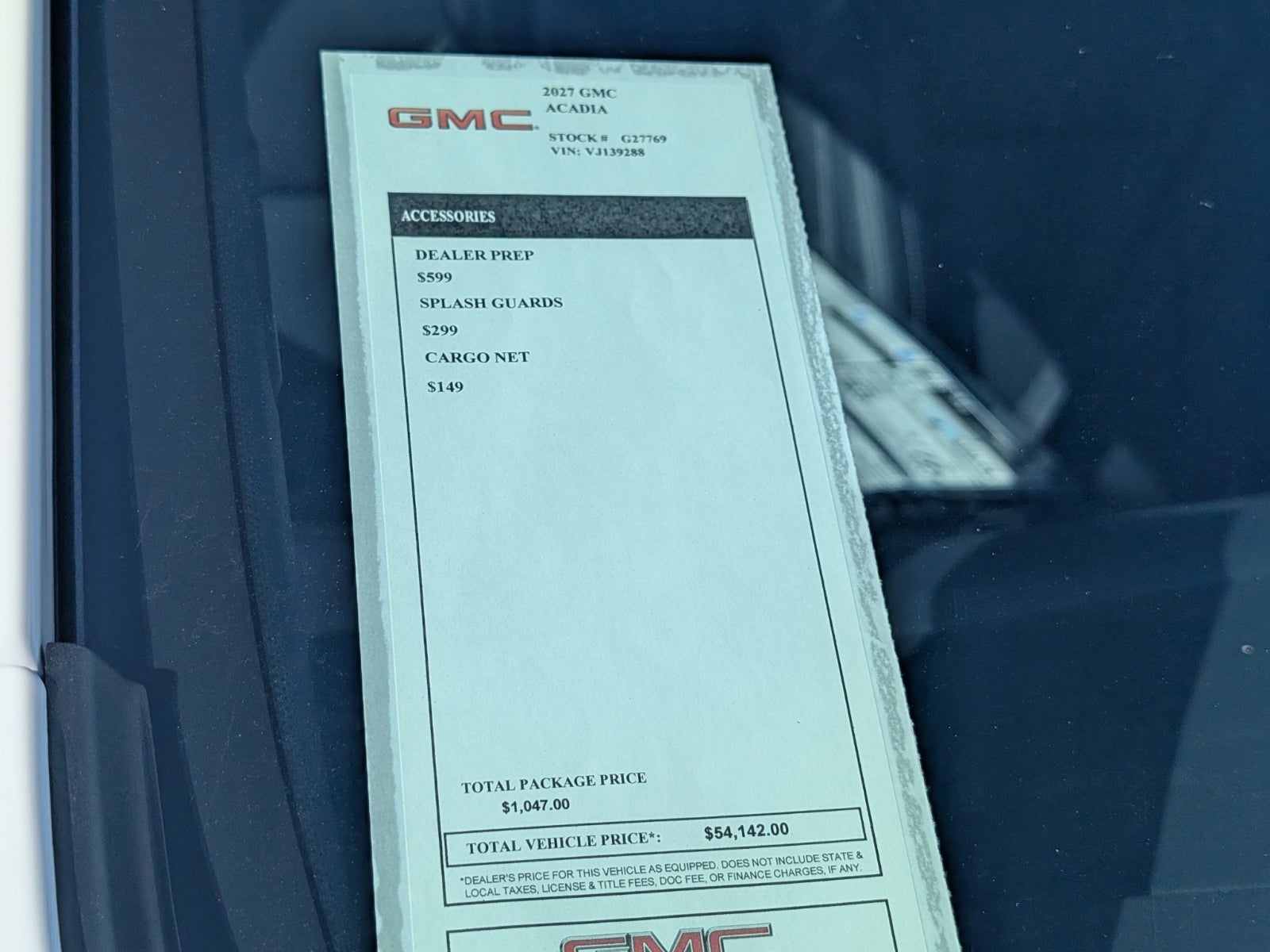 2027 GMC Acadia Elevation