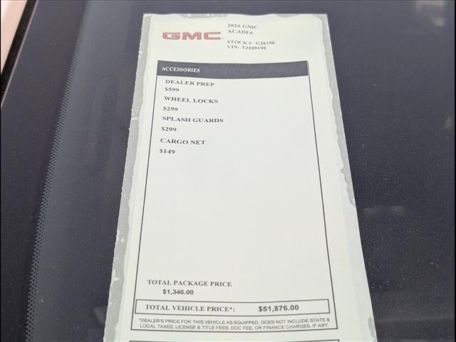 2026 GMC Acadia Elevation