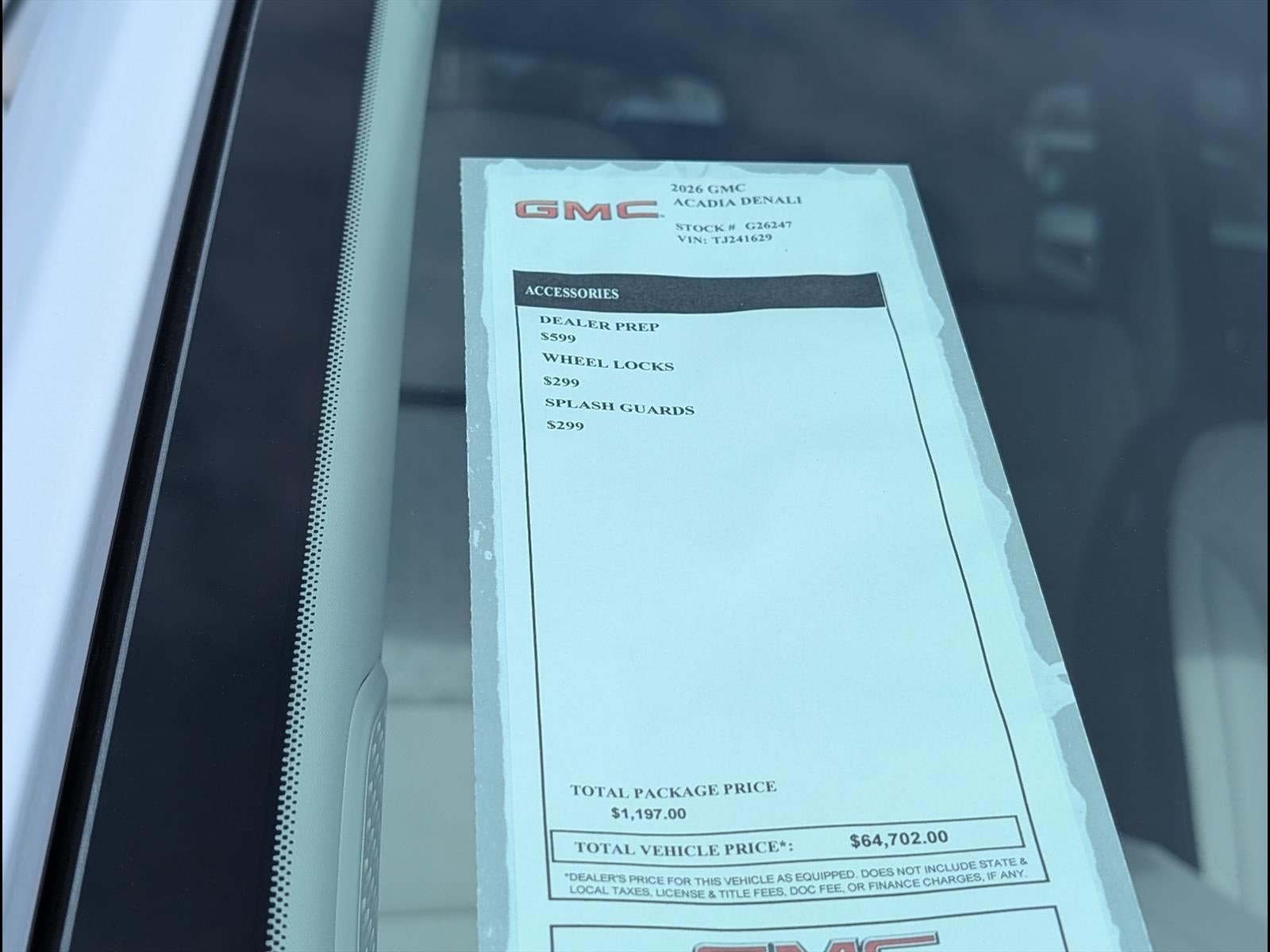 2026 GMC Acadia Denali