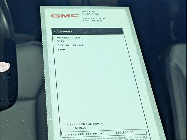 2026 GMC Yukon XL Denali