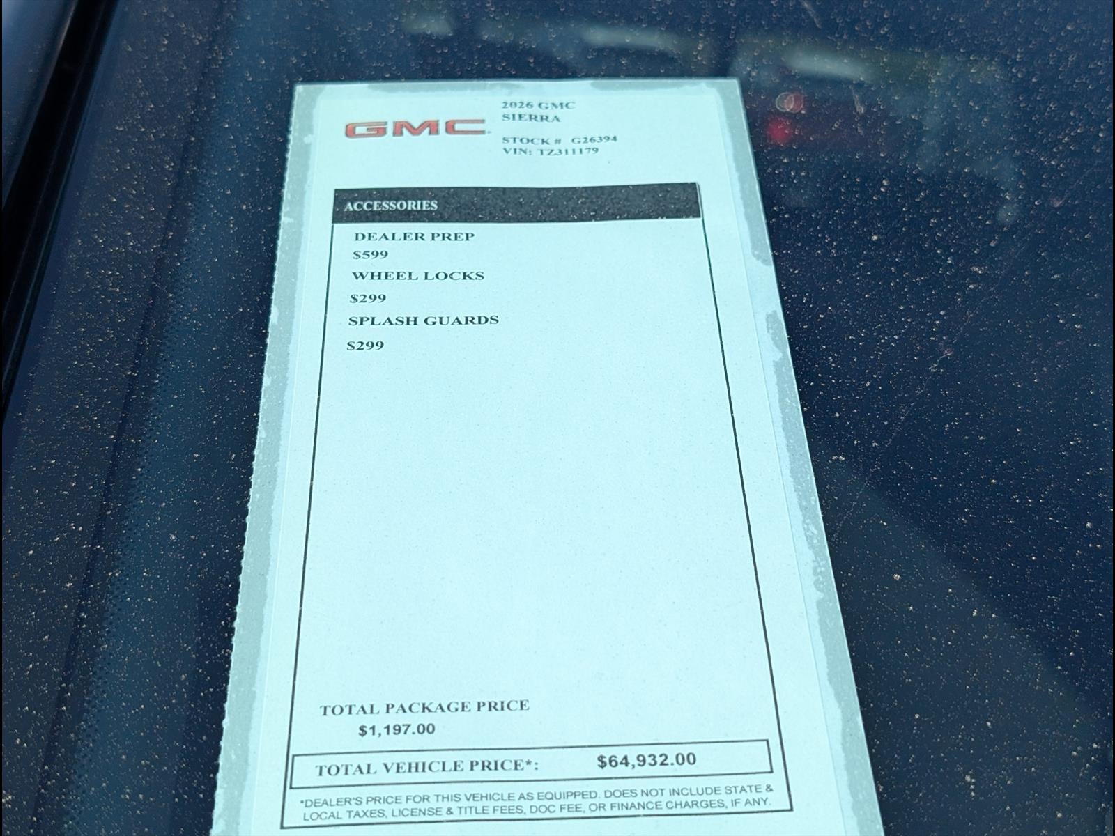 2026 GMC Sierra 1500 SLE