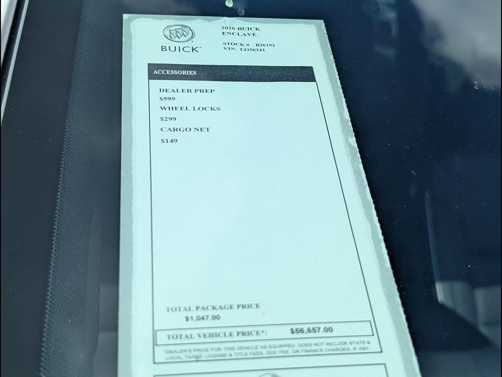2026 Buick Enclave Sport Touring