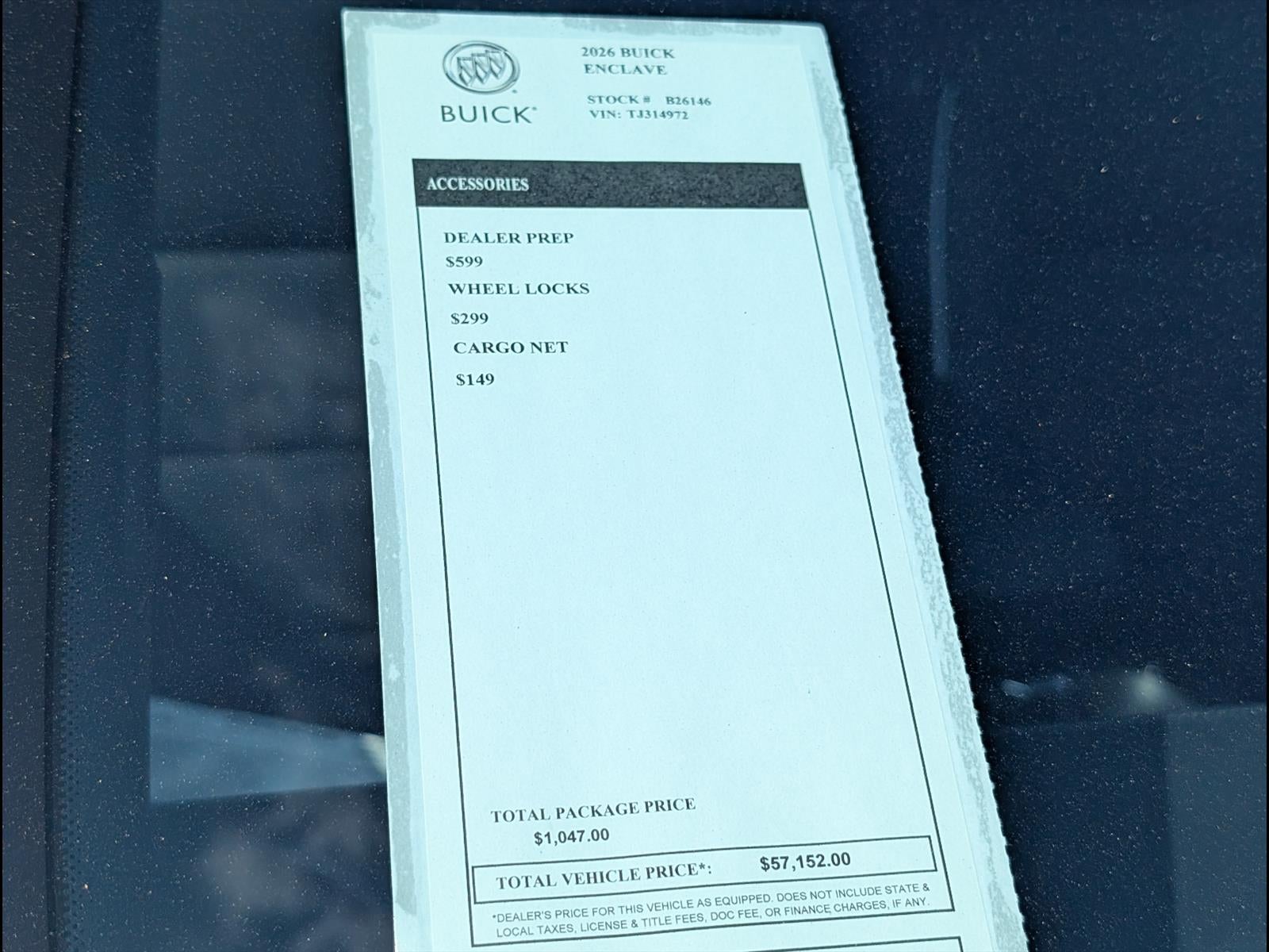 2026 Buick Enclave Sport Touring